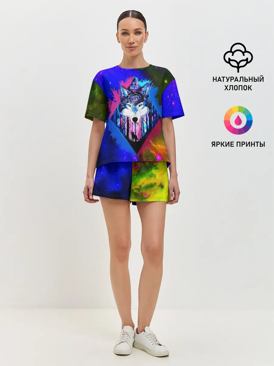 Женская пижама с шортами / Cosmo Wolf