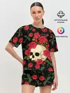 Женская пижама с шортами / Skull | Roses