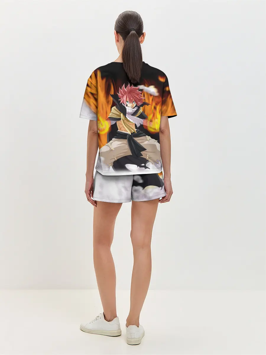 Женская пижама с шортами / Fairy Tail воинственный Нацу