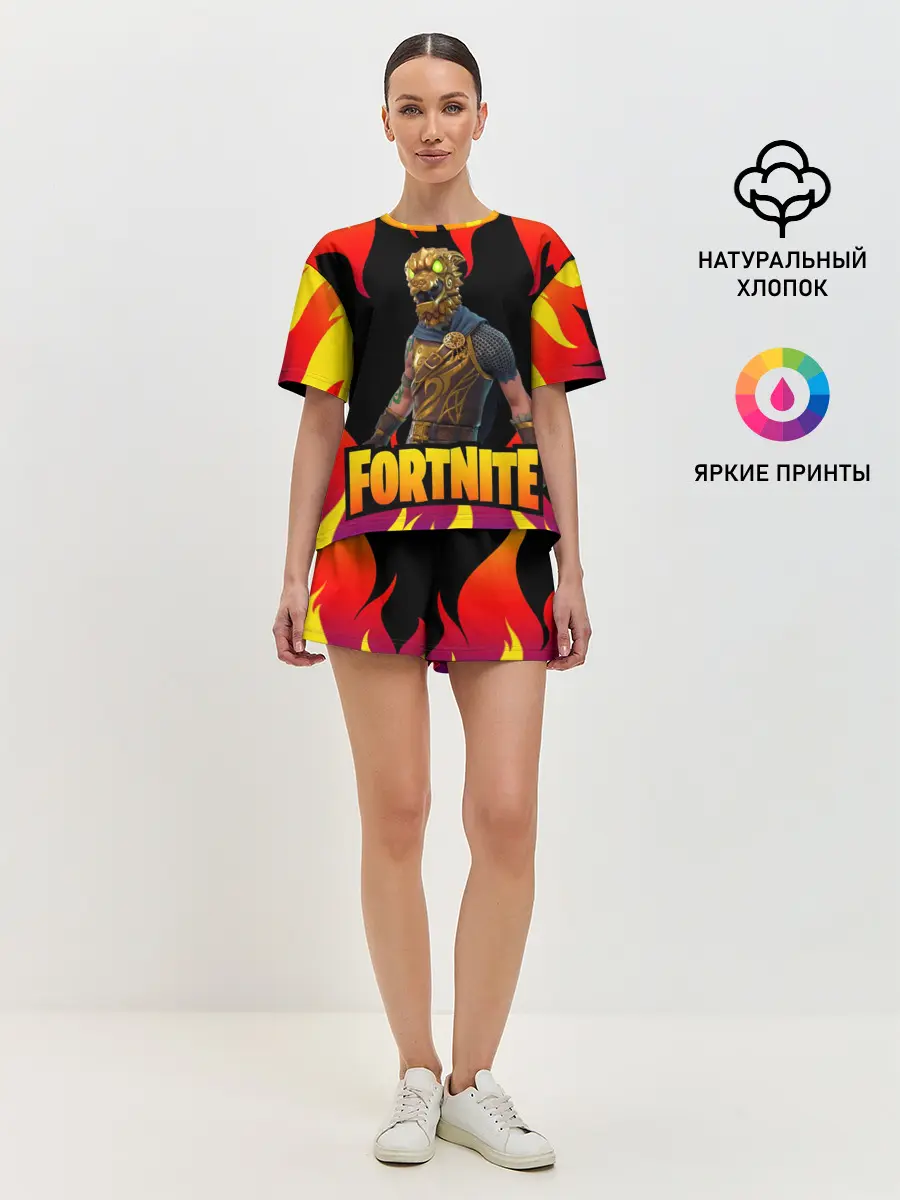 Женская пижама с шортами / Fortnite | Фортнайт