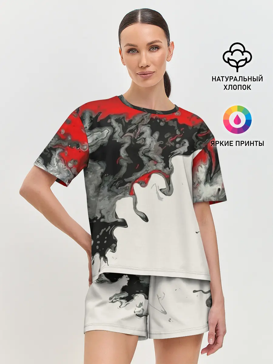 Женская пижама с шортами / Abstraction