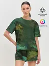 Женская пижама с шортами / Армейский Камуфляж | Ранний