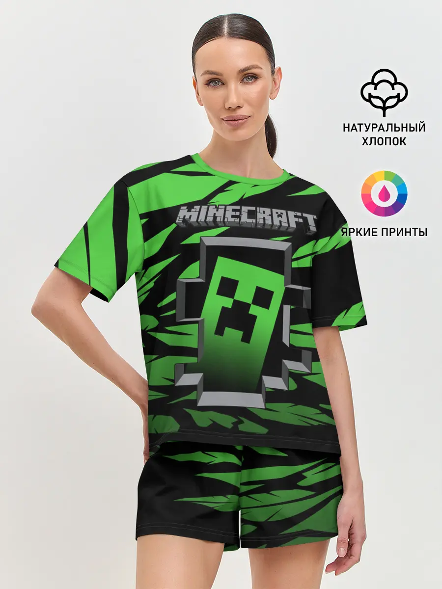 Женская пижама с шортами / Minecraft