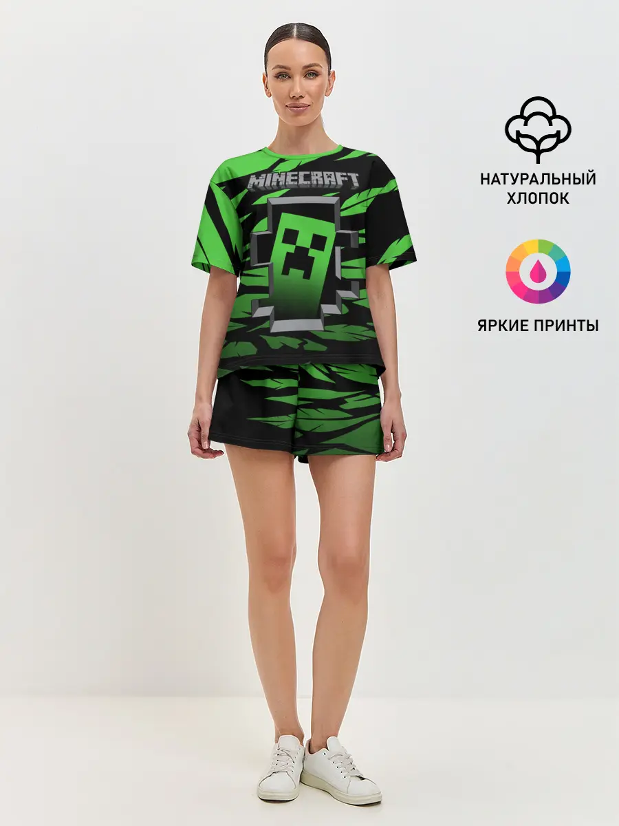 Женская пижама с шортами / Minecraft