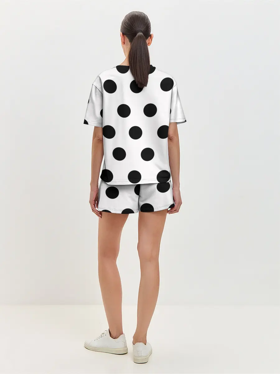 Женская пижама с шортами / Горошeк