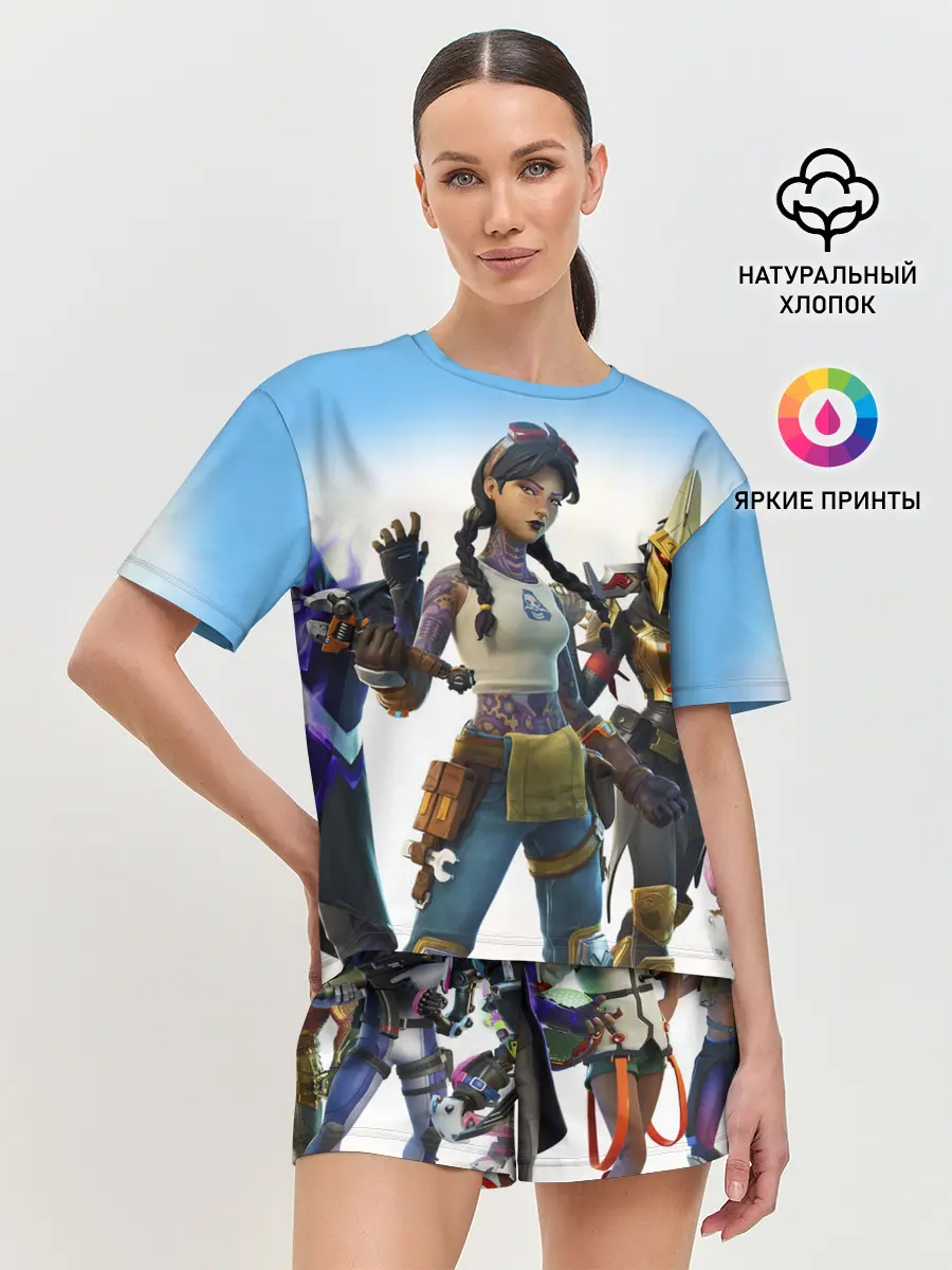 Женская пижама с шортами / ФОРТНАЙТ 3 СЕЗОН