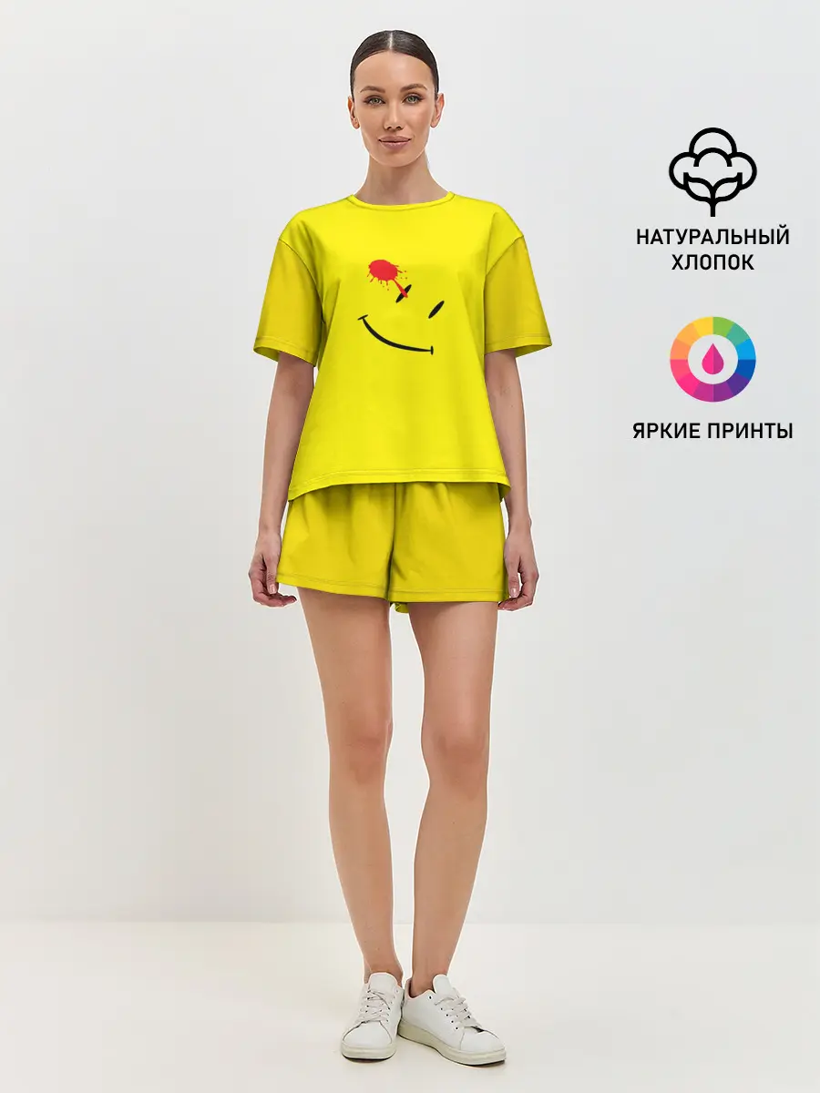Женская пижама с шортами / Смайлы