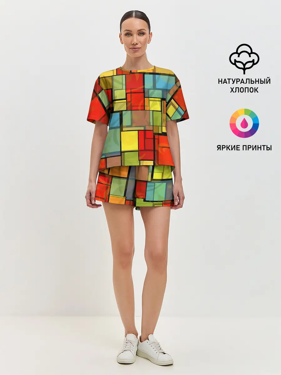 Женская пижама с шортами / ГЕОМЕТРИЯ