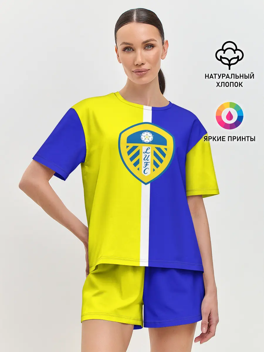 Женская пижама с шортами / Лидс Юнайтед 3D