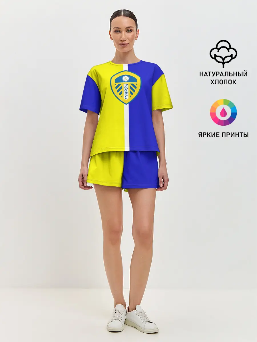 Женская пижама с шортами / Лидс Юнайтед 3D