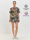 Женская пижама с шортами / Граффити. Крейзи мьюзик