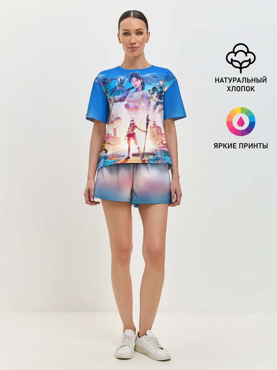 Женская пижама с шортами / ФОРТНАЙТ 3 СЕЗОН