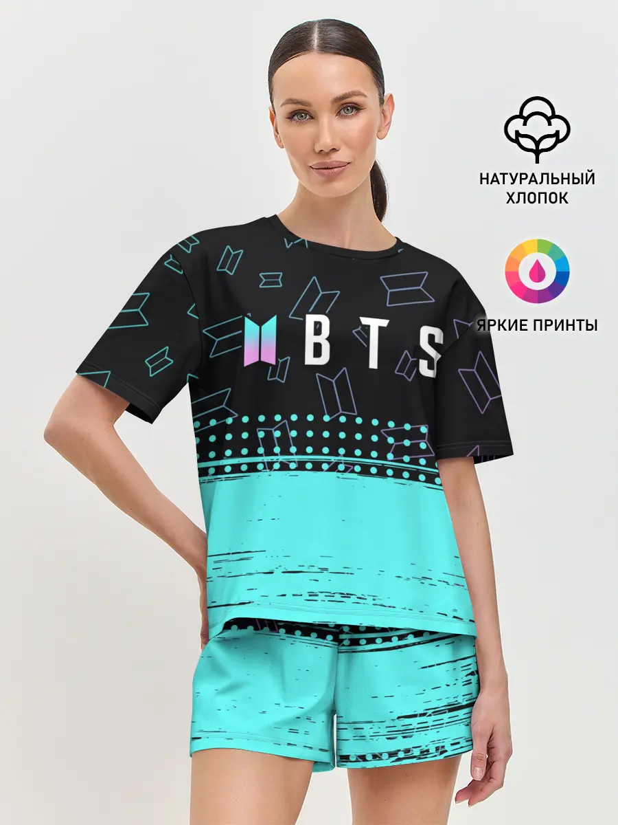 Женская пижама с шортами / BTS / БТС
