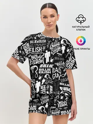 Женская пижама с шортами / BILLIE EILISH | БИЛЛИ АЙЛИШ