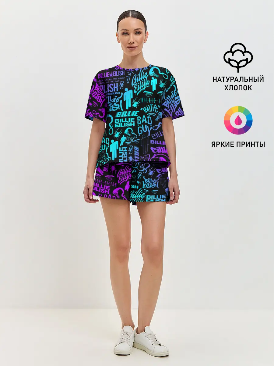 Женская пижама с шортами / BILLIE EILISH | БИЛЛИ АЙЛИШ