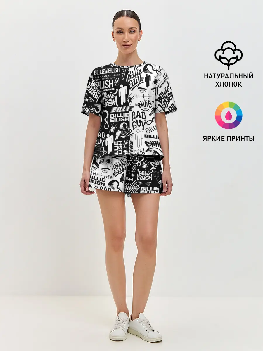 Женская пижама с шортами / BILLIE EILISH | БИЛЛИ АЙЛИШ