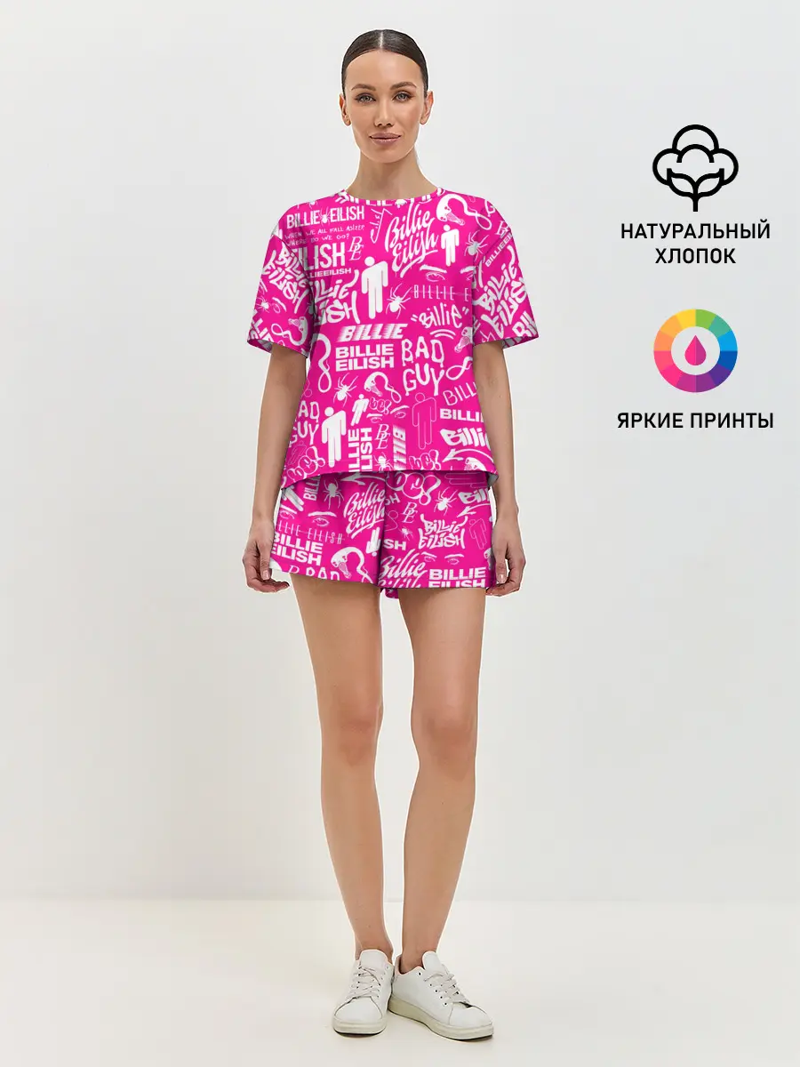 Женская пижама с шортами / BILLIE EILISH | БИЛЛИ АЙЛИШ