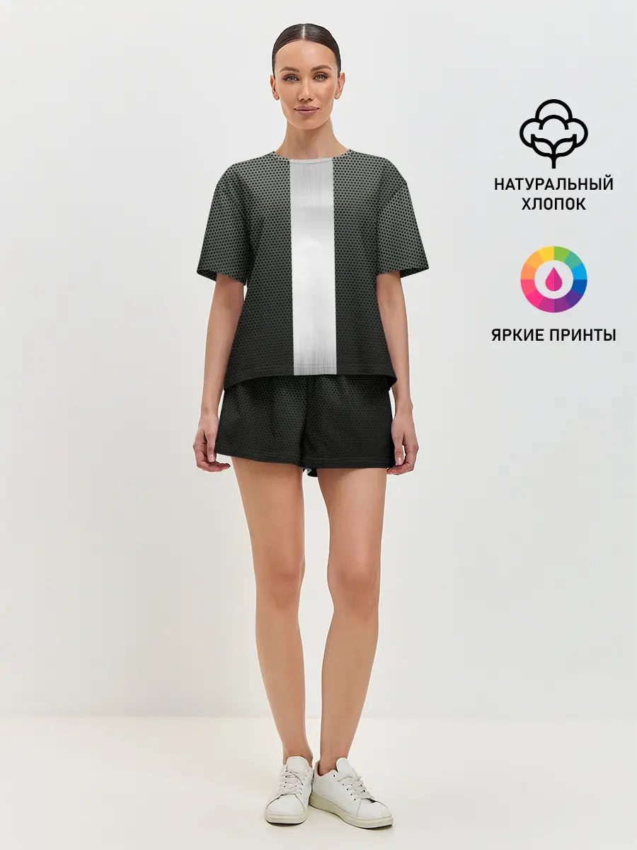 Женская пижама с шортами / Карбоновый занавес