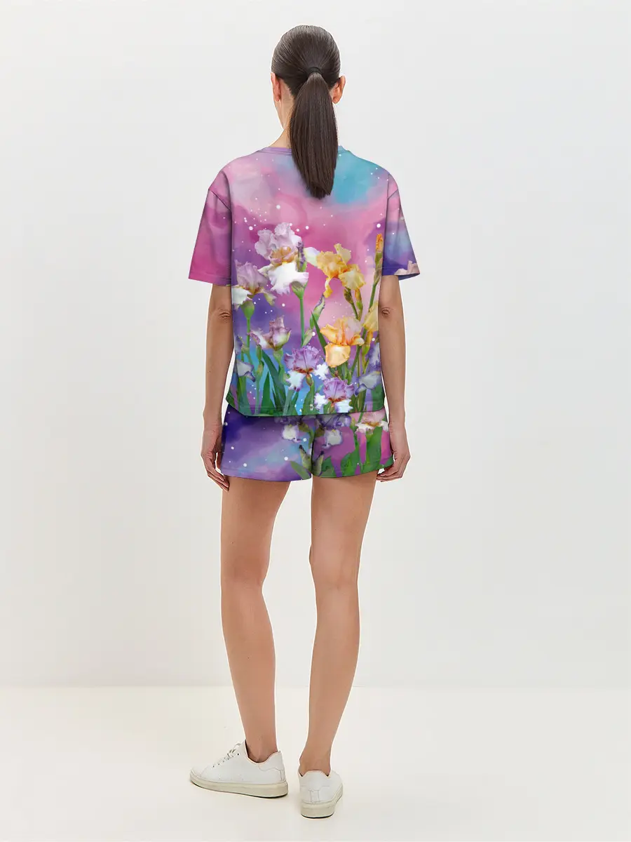Женская пижама с шортами / Сказочные Ирисы