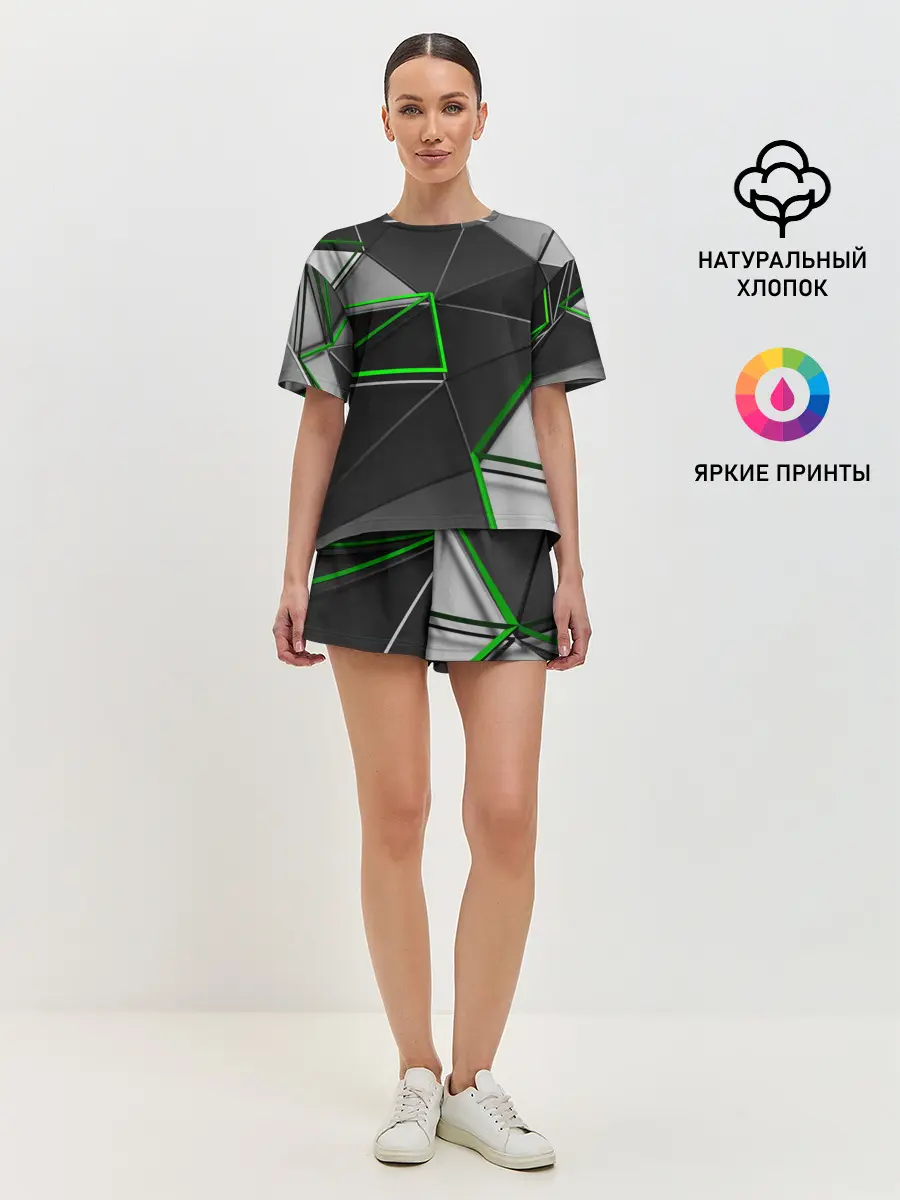 Женская пижама с шортами / 3D полигон