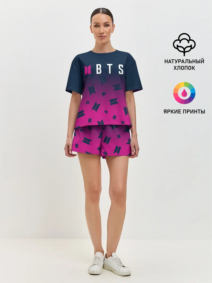 Женская пижама с шортами / BTS / БТС