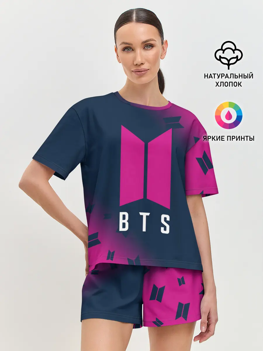 Женская пижама с шортами / BTS / БТС