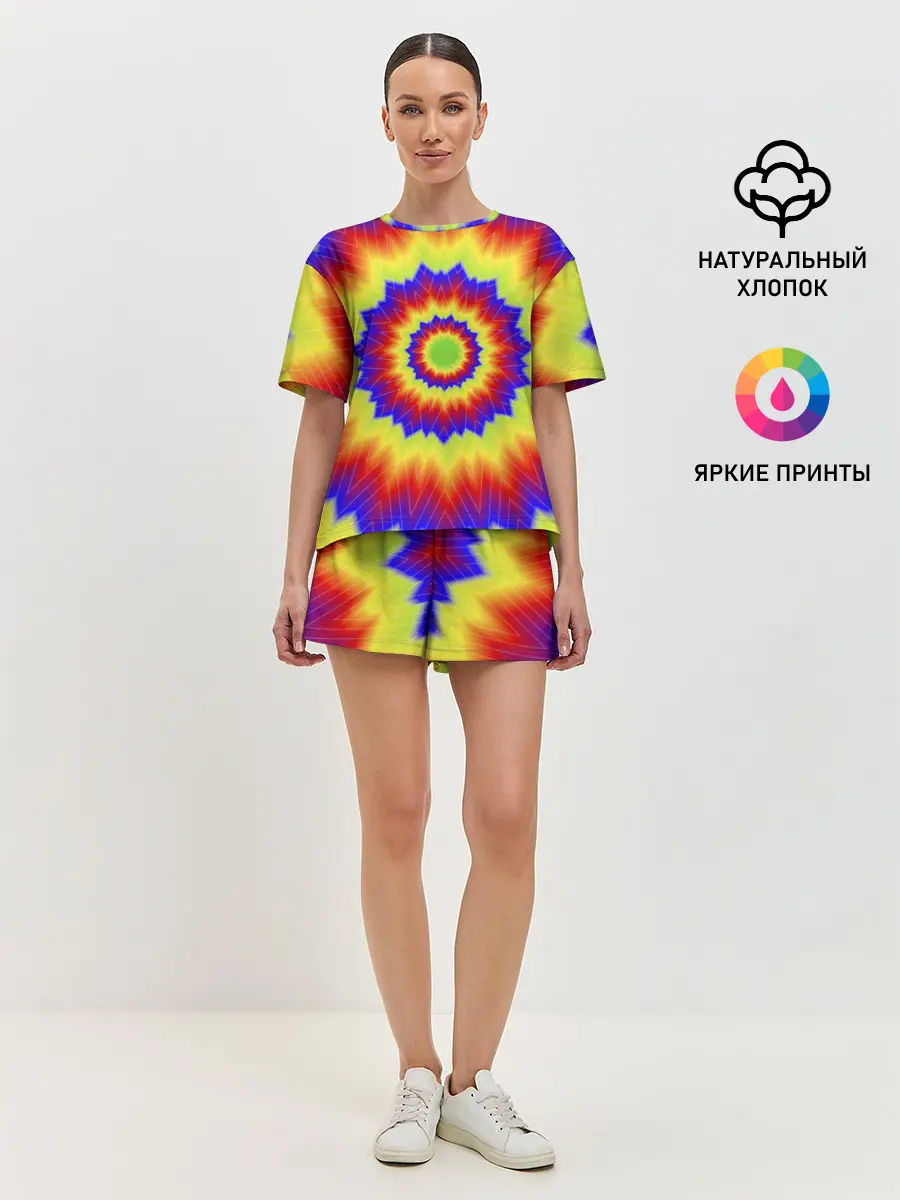 Женская пижама с шортами / Tie-Dye