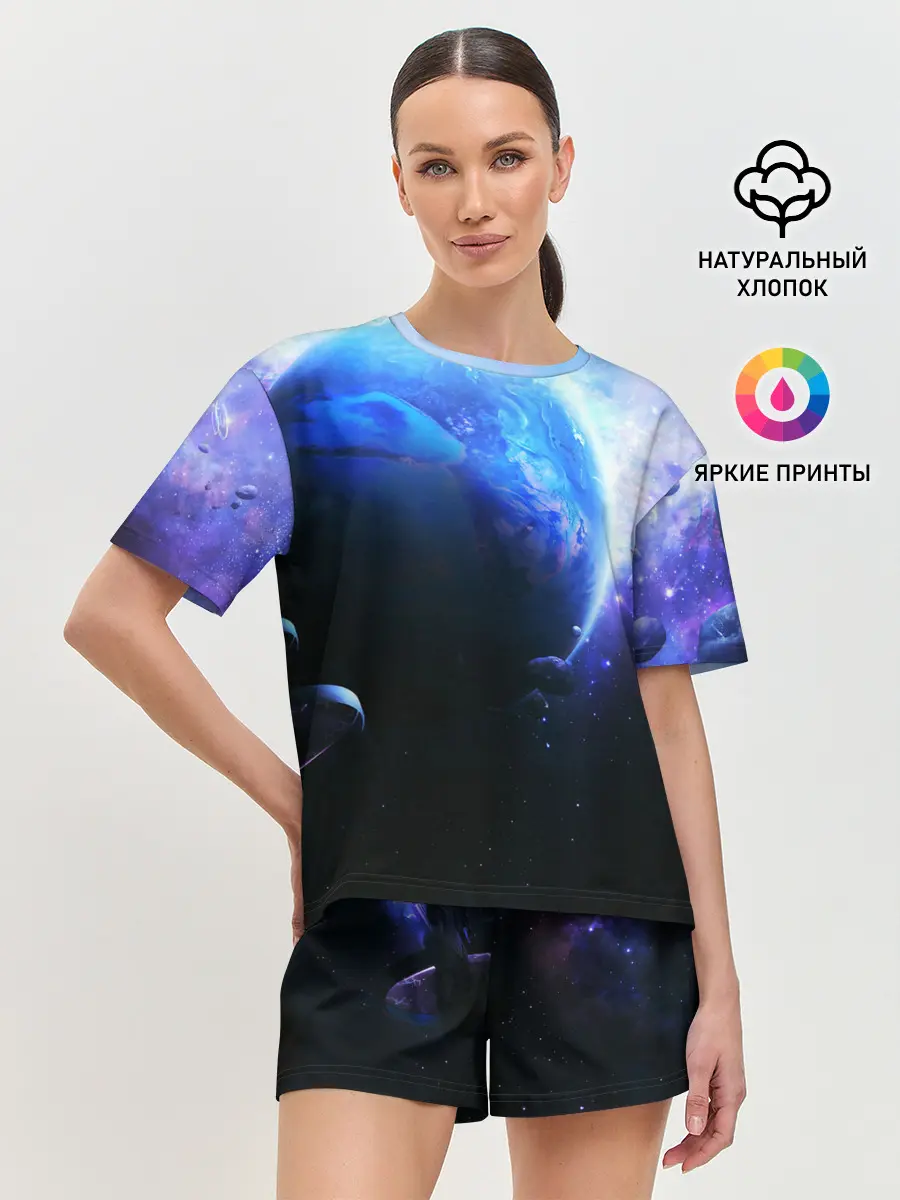 Женская пижама с шортами / ЗЕМЛЯ