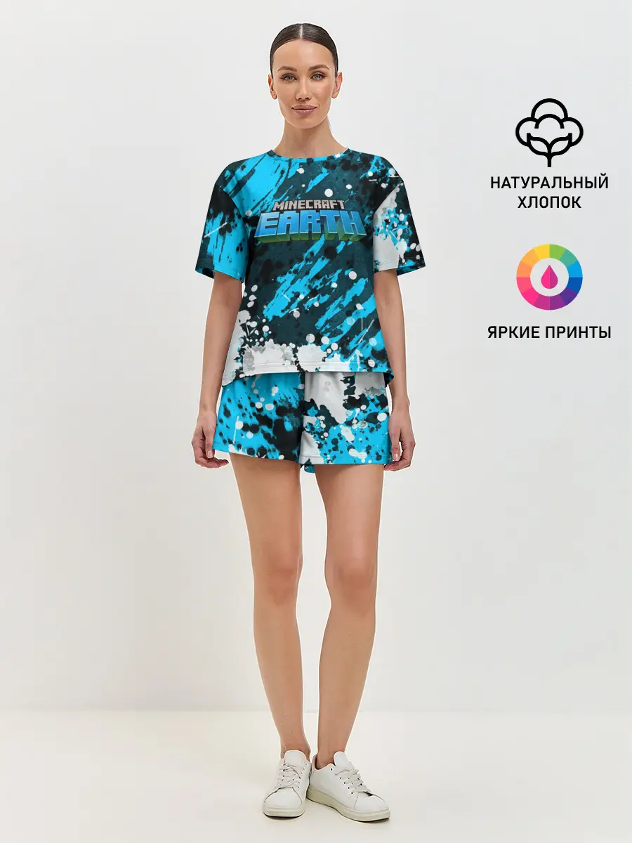 Женская пижама с шортами / Minecraft / Майнкрафт