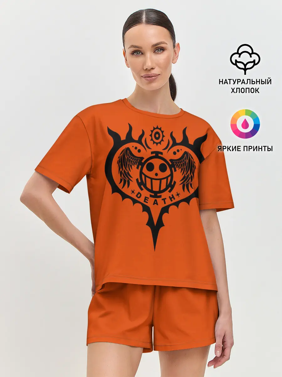 Женская пижама с шортами / сердце One Piece