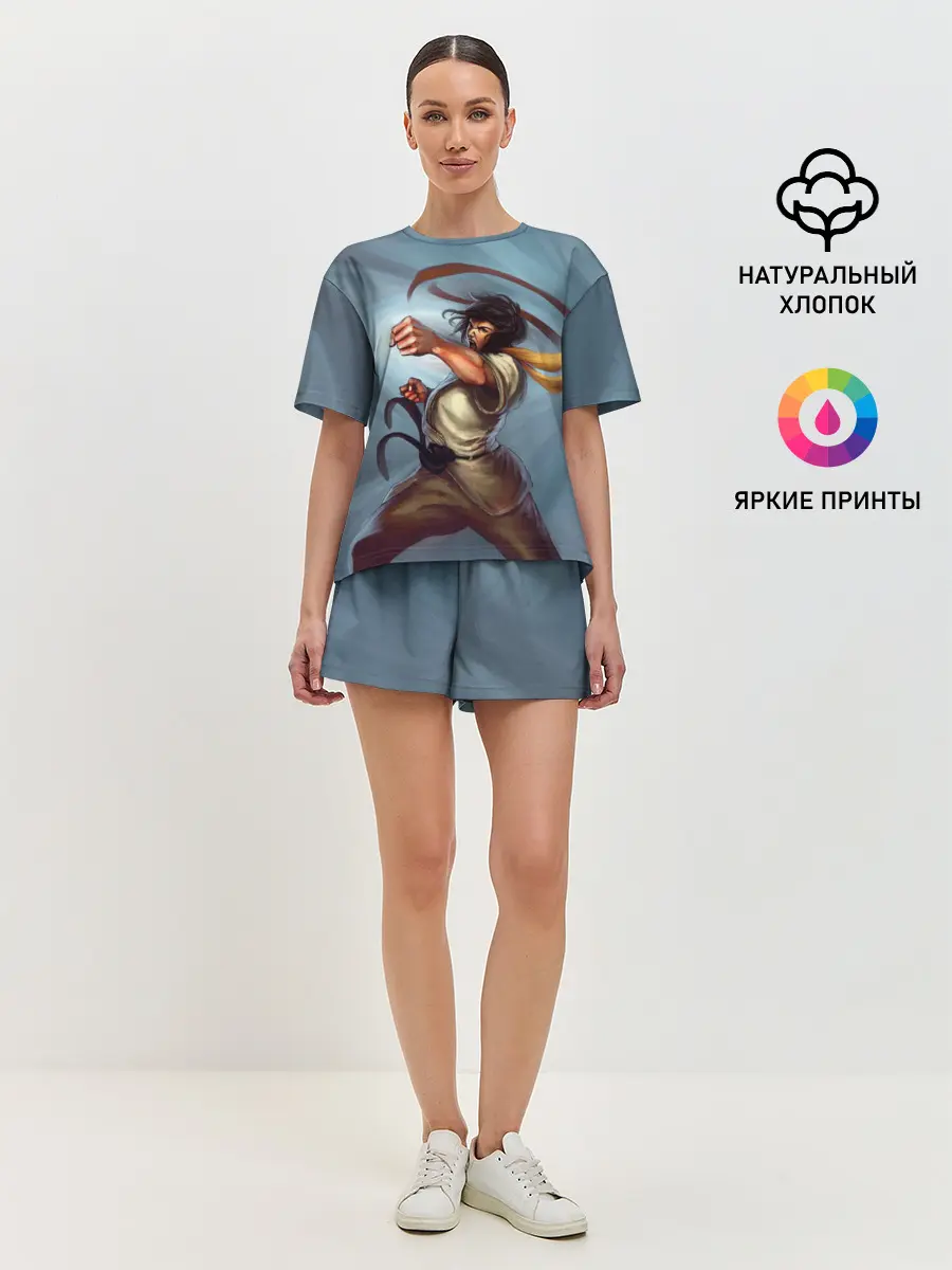 Женская пижама с шортами / Karate girl