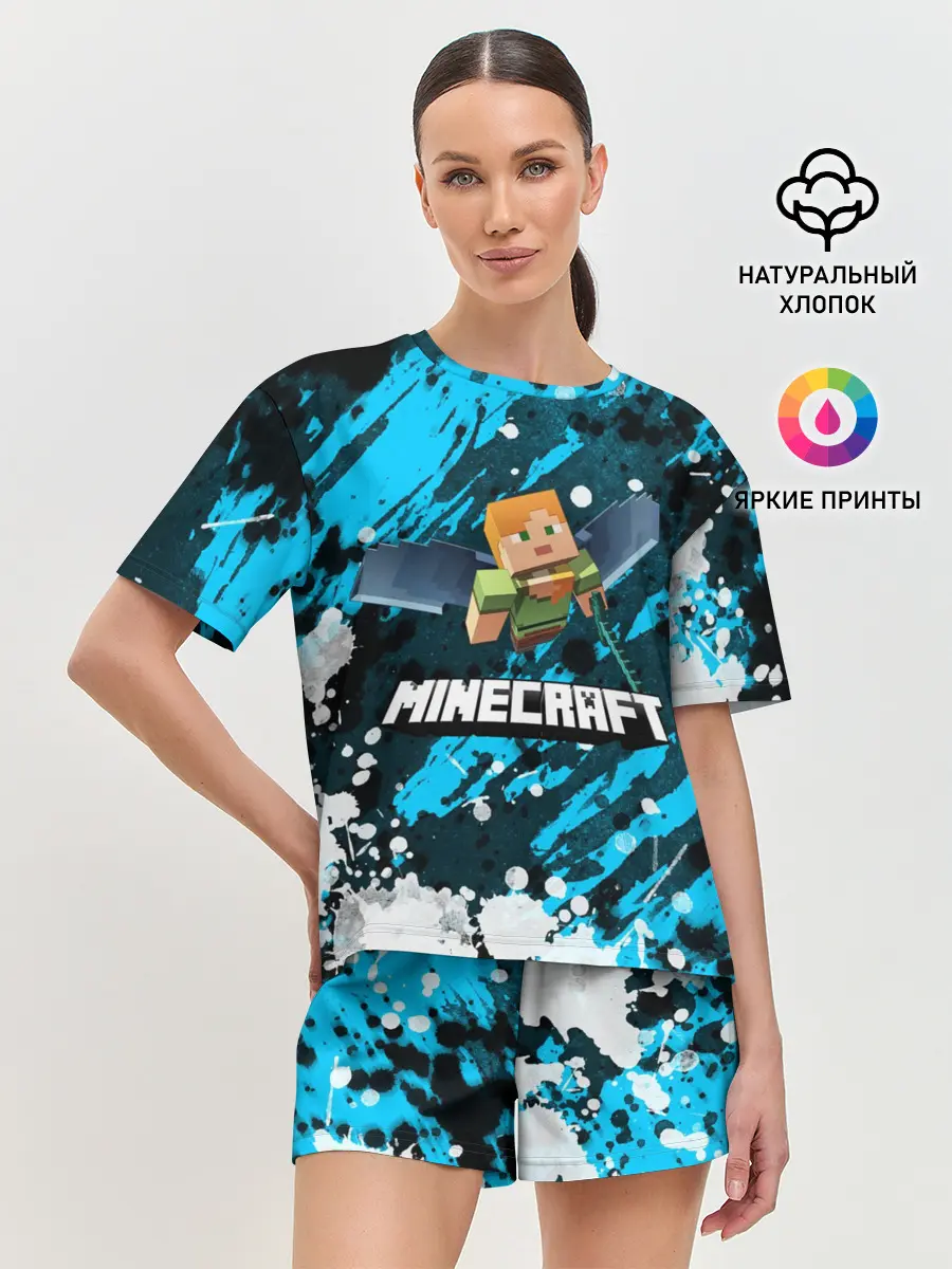 Женская пижама с шортами / Minecraft / Майнкрафт