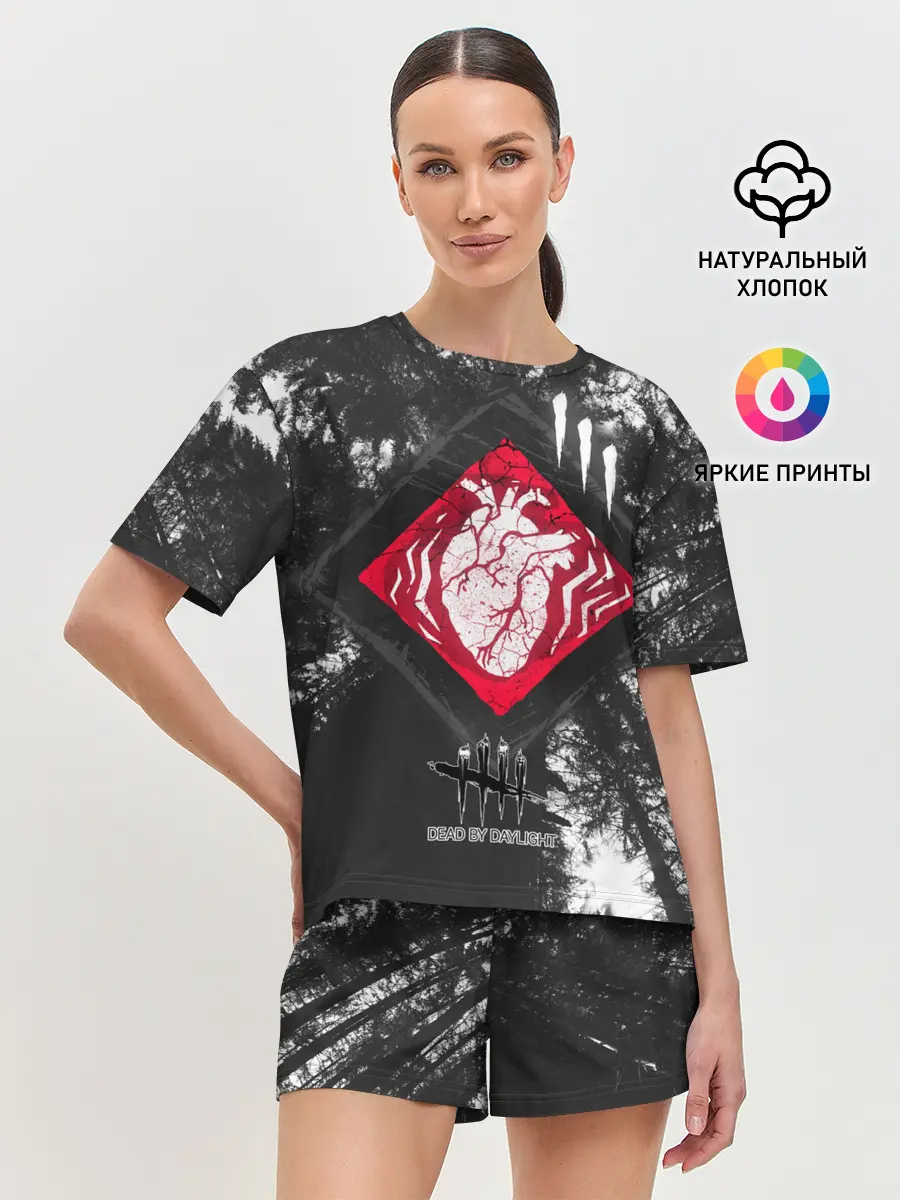 Женская пижама с шортами / DBD - beating heart