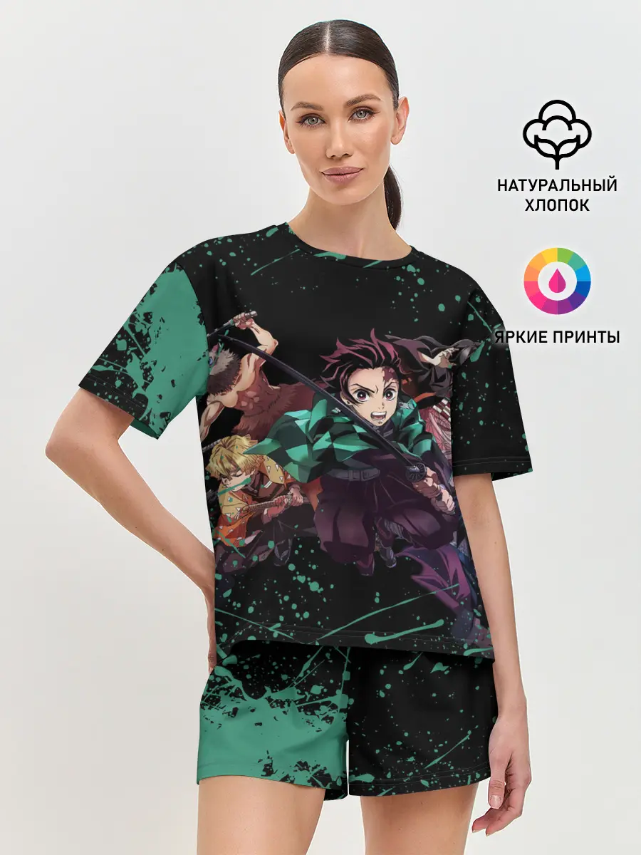 Женская пижама с шортами / Персонажи Demon Slayer