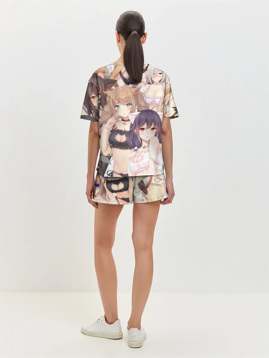 Женская пижама с шортами / Эччи гарем