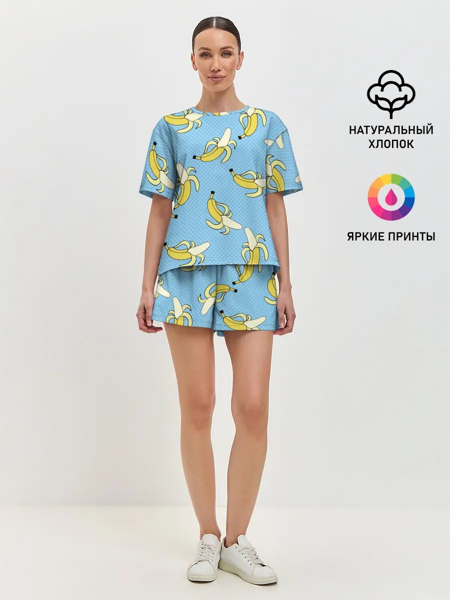 Женская пижама с шортами / Banana art