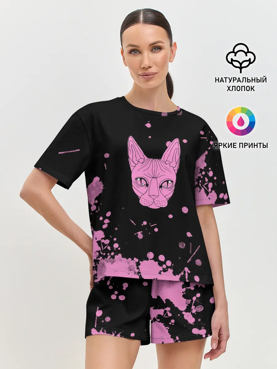 Женская пижама с шортами / Кис - Кис