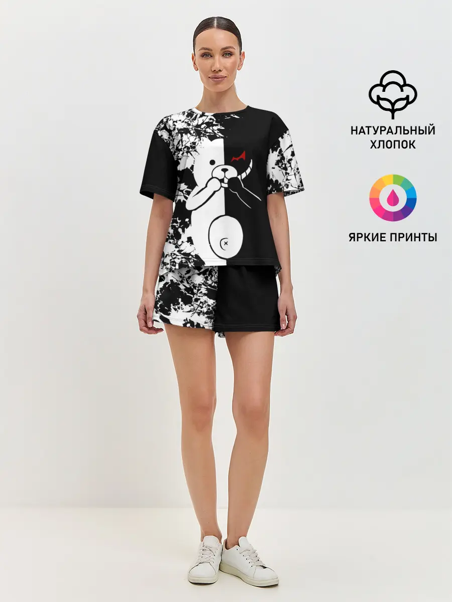 Женская пижама с шортами / MONOKUMA держит руки