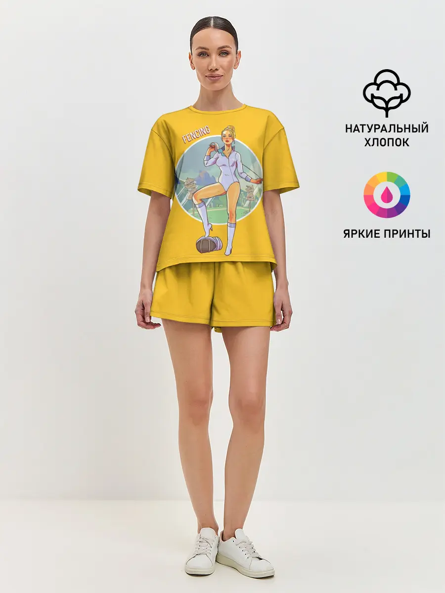 Женская пижама с шортами / Фехтование