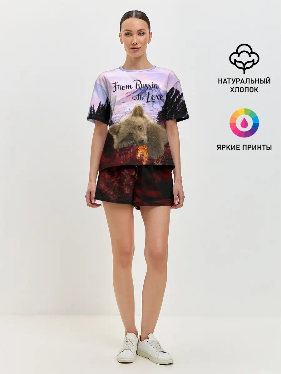 Женская пижама с шортами / Из России с любовью