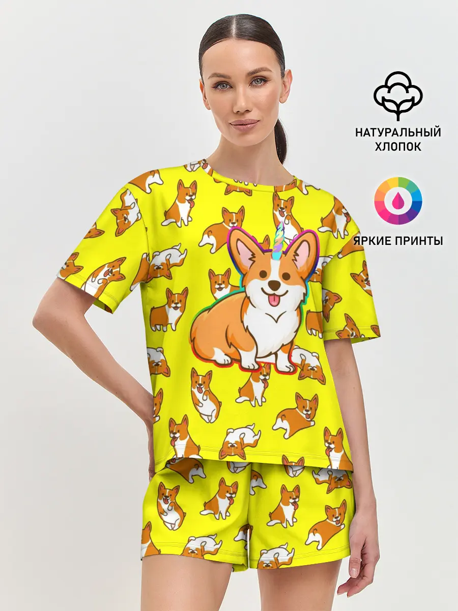 Женская пижама с шортами / Corgi
