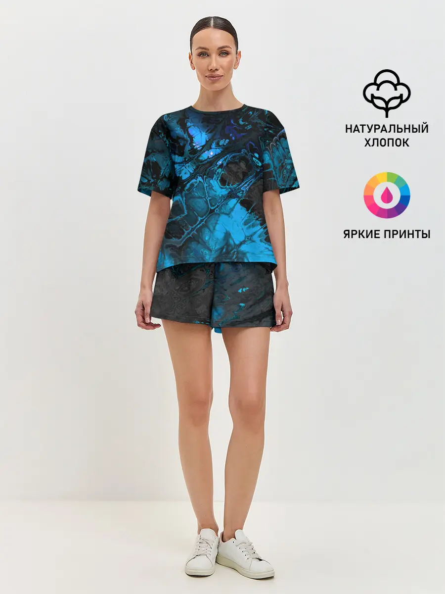 Женская пижама с шортами / Nu abstracts art