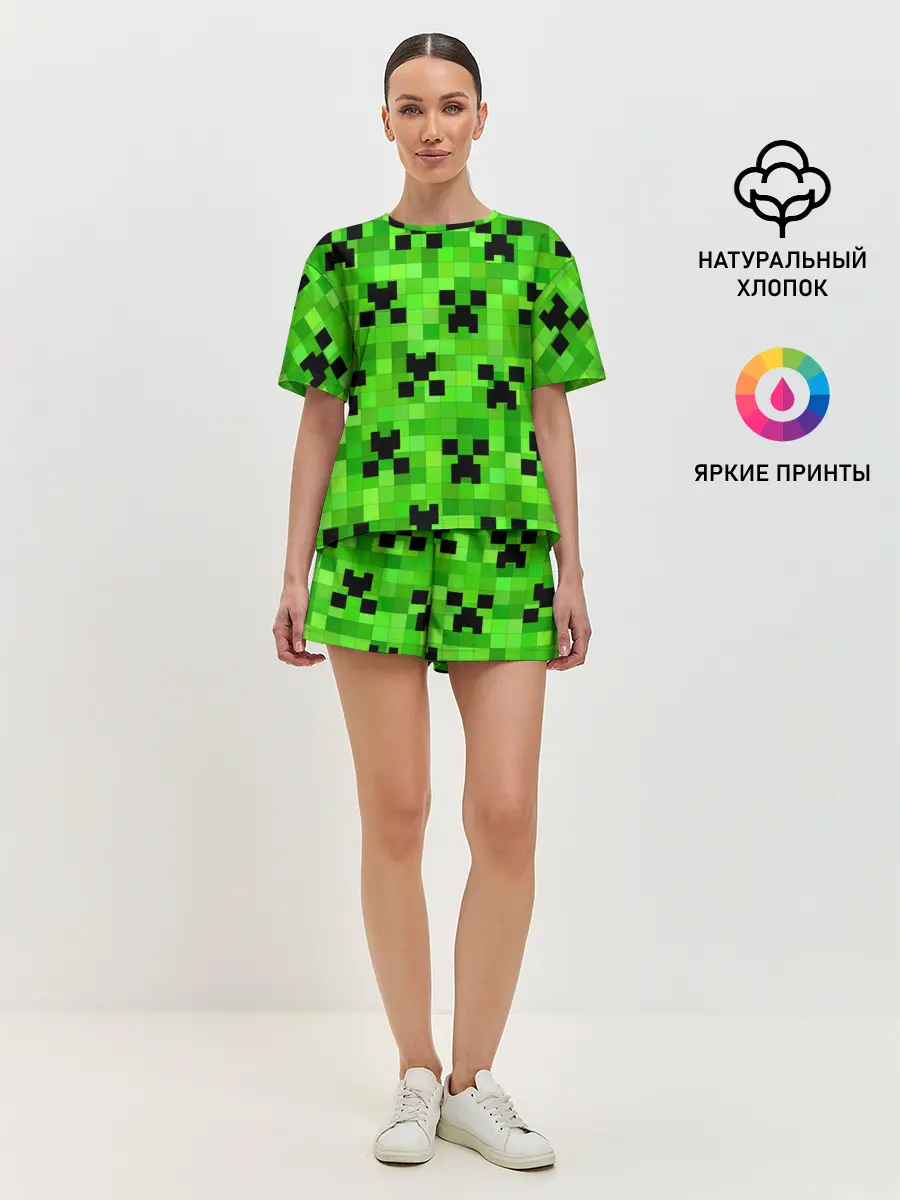 Женская пижама с шортами / MINECRAFT | МАЙНКРАФТ
