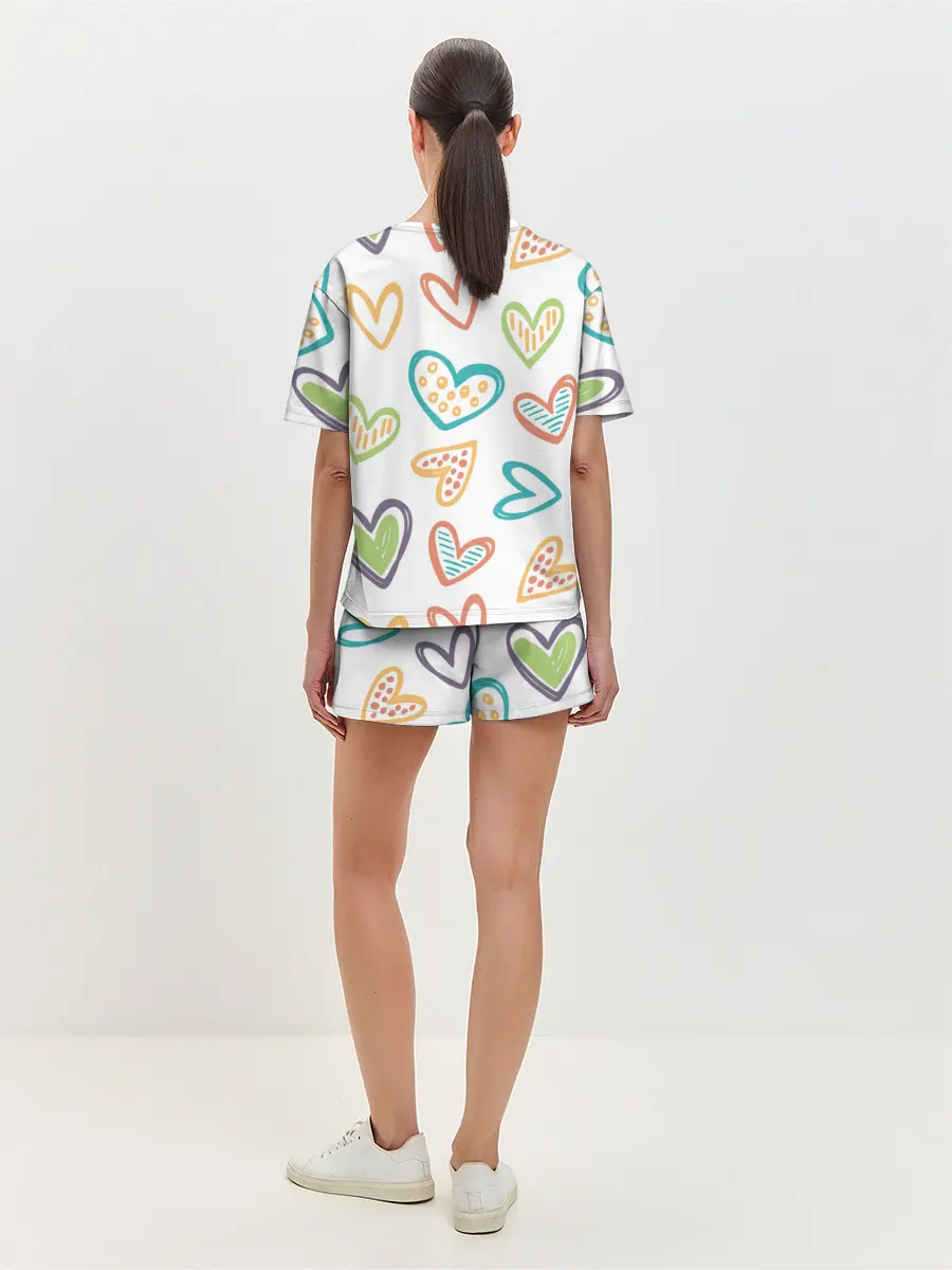Женская пижама с шортами / Сладкая парочка