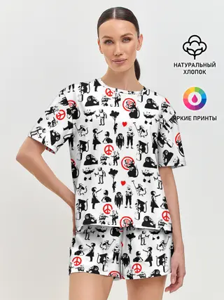 Женская пижама с шортами / Banksy