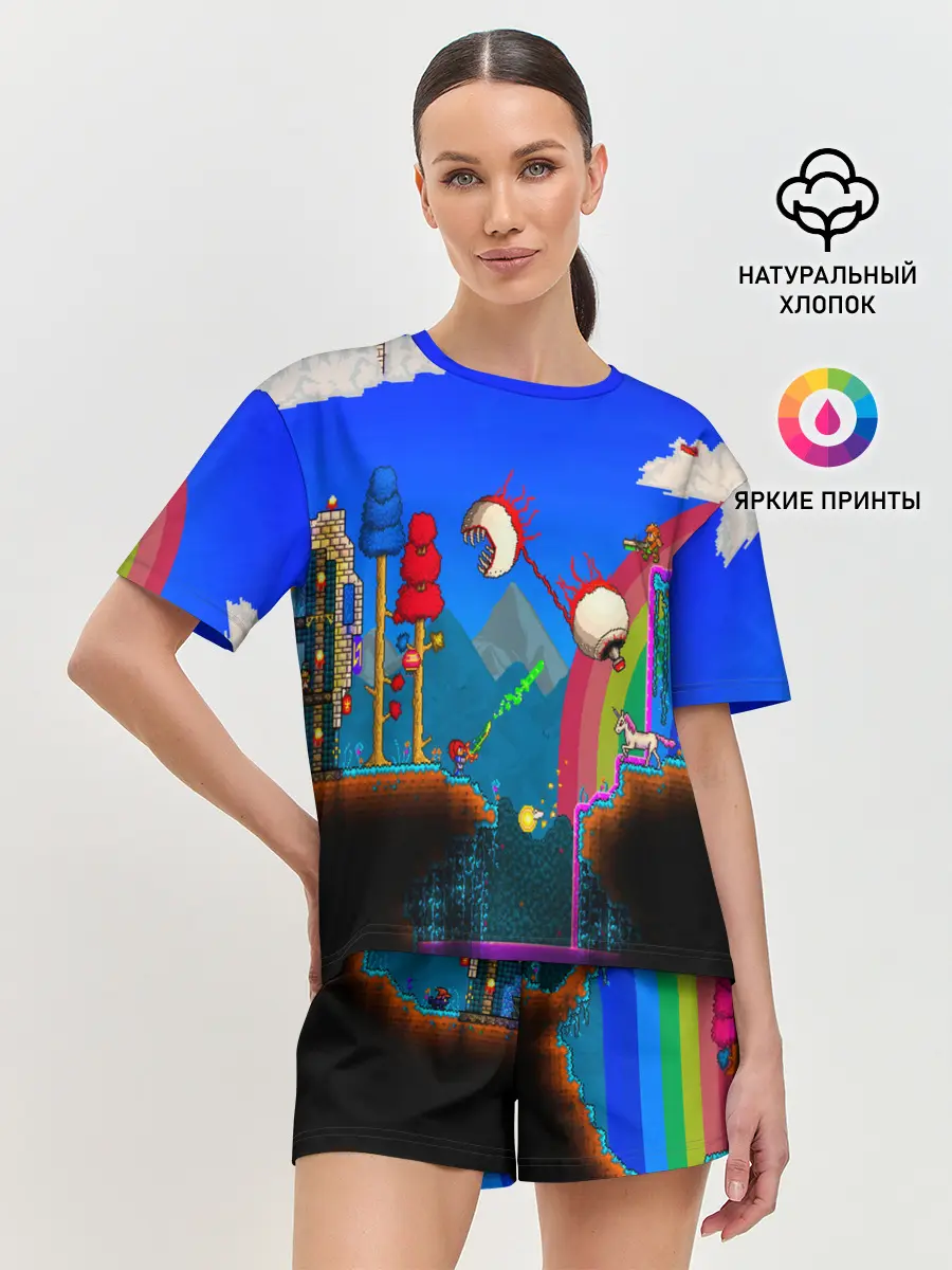 Женская пижама с шортами / TERRARIA GAME