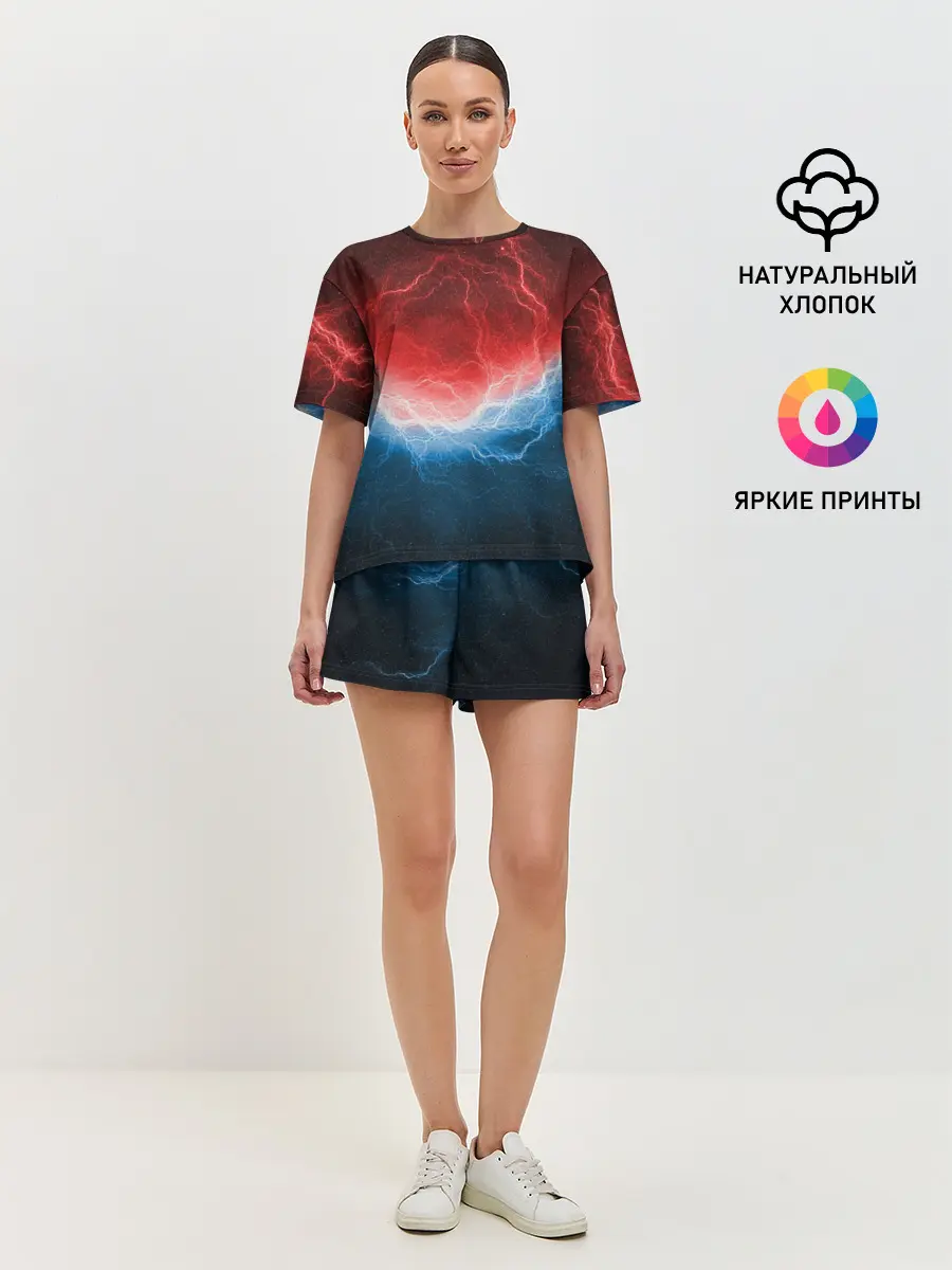 Женская пижама с шортами / Огонь и лёд