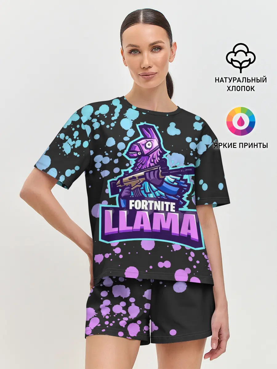 Женская пижама с шортами / Fortnite LLAMA