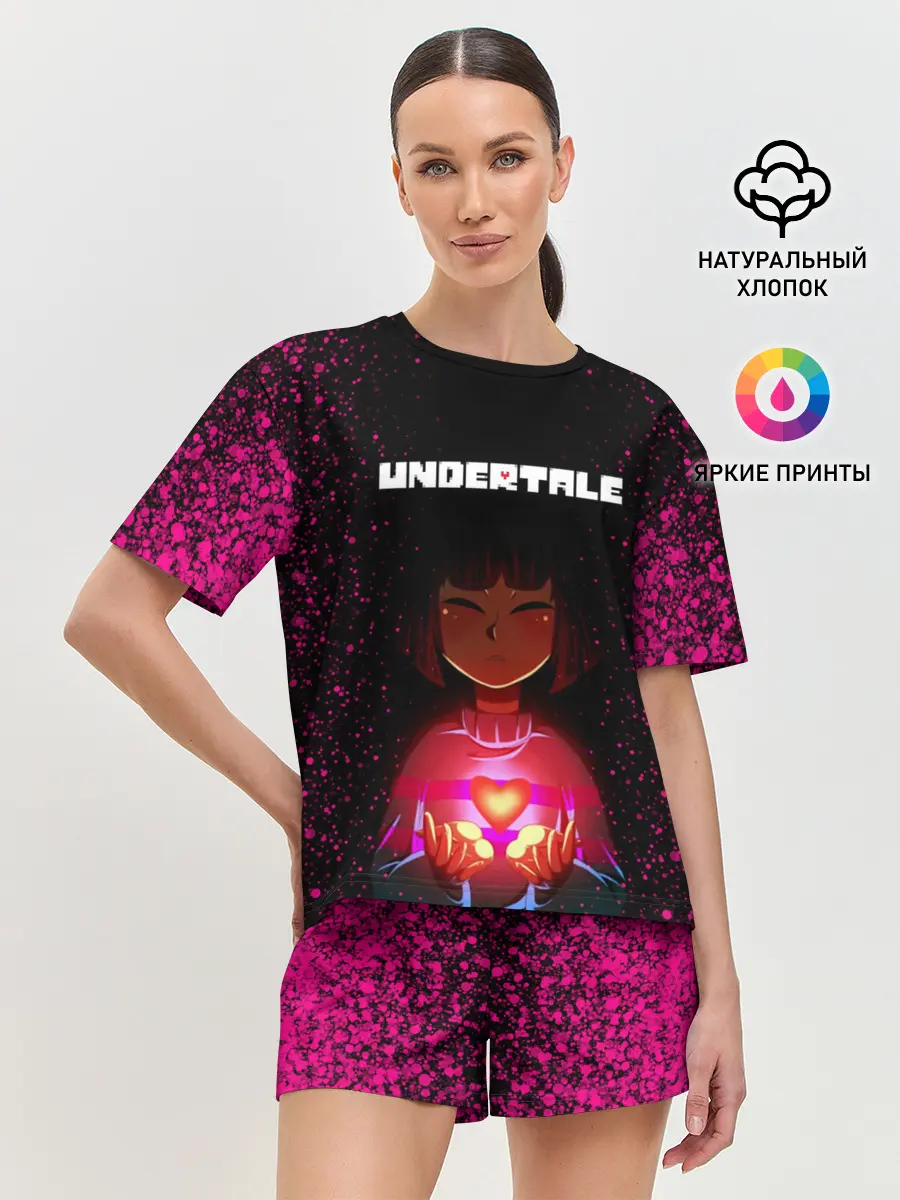 Женская пижама с шортами / UNDERTALE FRISK