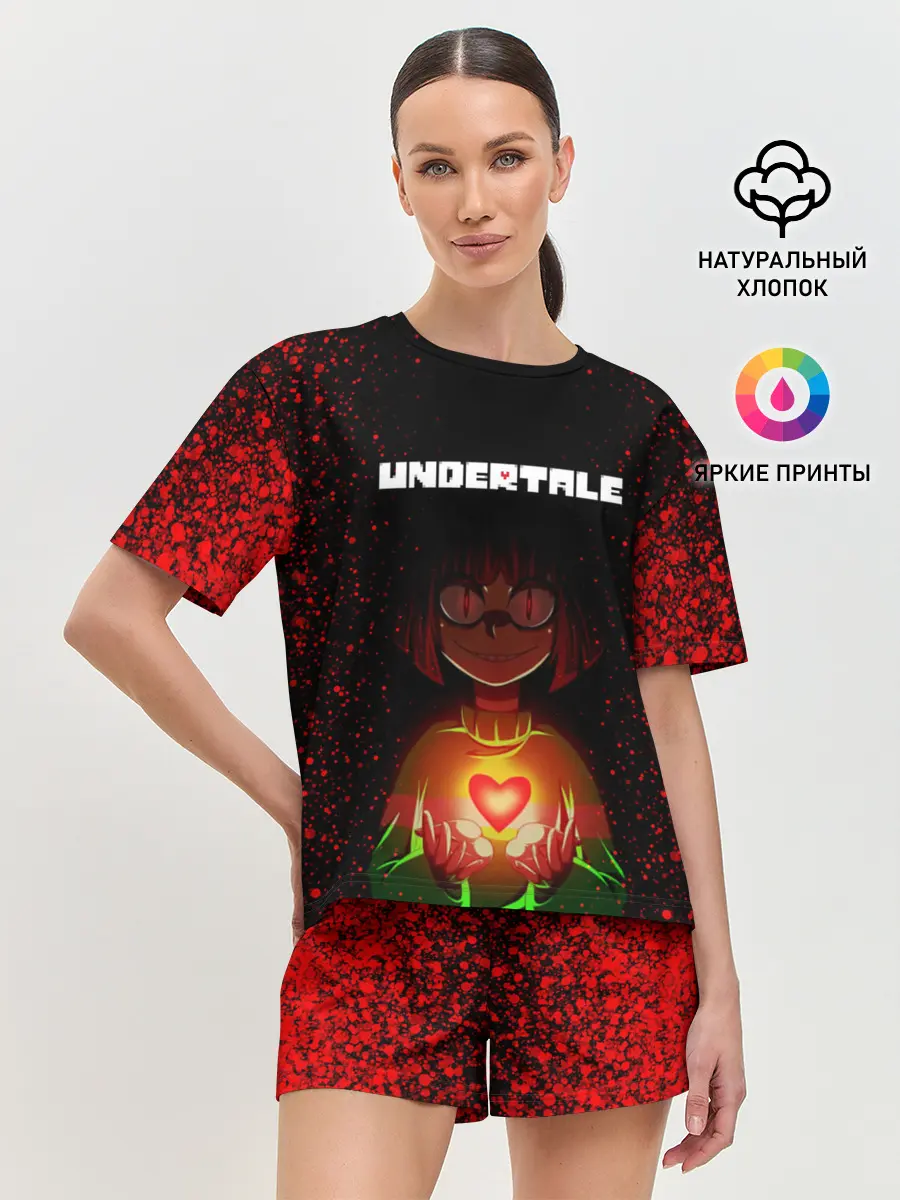 Женская пижама с шортами / UNDERTALE CHARA